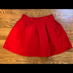 Vibrant Red Holiday Valentine’s Skirt w/ Bow - NWT